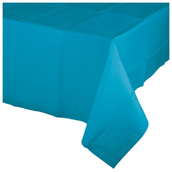 Touch Of Color Turquoise Blue Paper Tablecloth, 108"x54", 6PK 713131